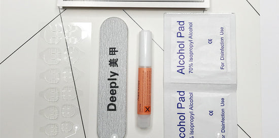 Hand-Painted Checkered Cherry Bear Press-On Nails