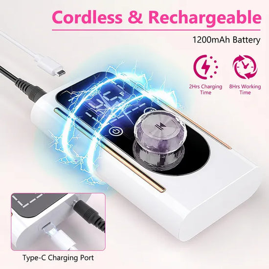 Portable Electric Nail Drill | 45,000 RPM Cordless Nail File Kit
